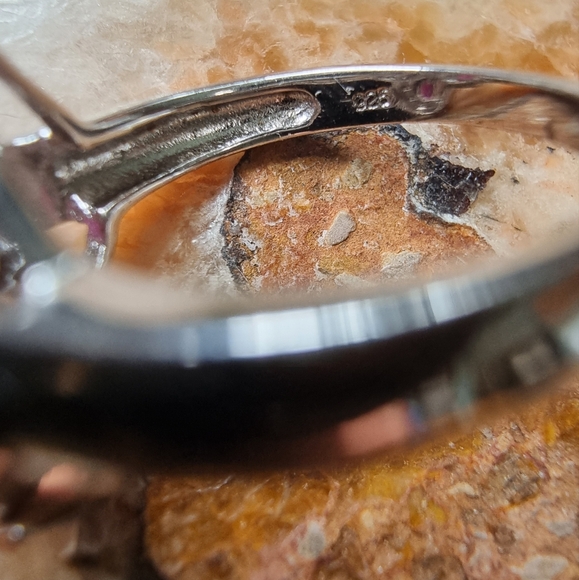 Dainty Pink Topaz .925 Sterling Silver Ring - Picture 4 of 5